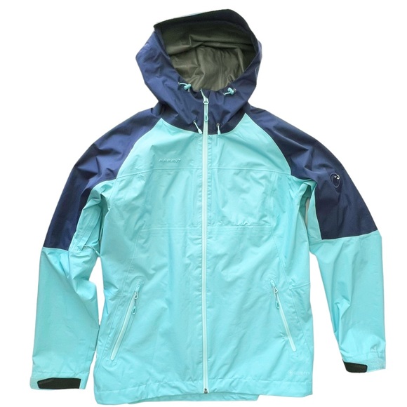 Mammut Wenaha Rain Jacket in Navy/Aqua | LARGE - Picture 5 of 10